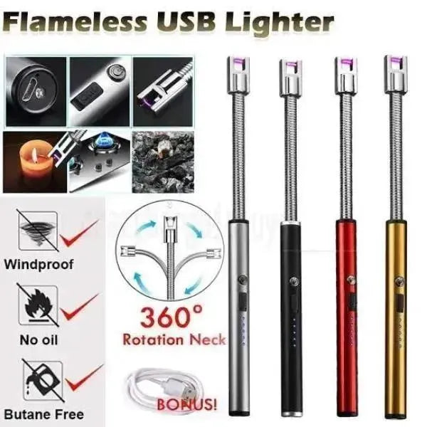 Flexible Arc Plasma Lighter - USB Rechargeable Windproof BBQ & Candle Lighter  Is